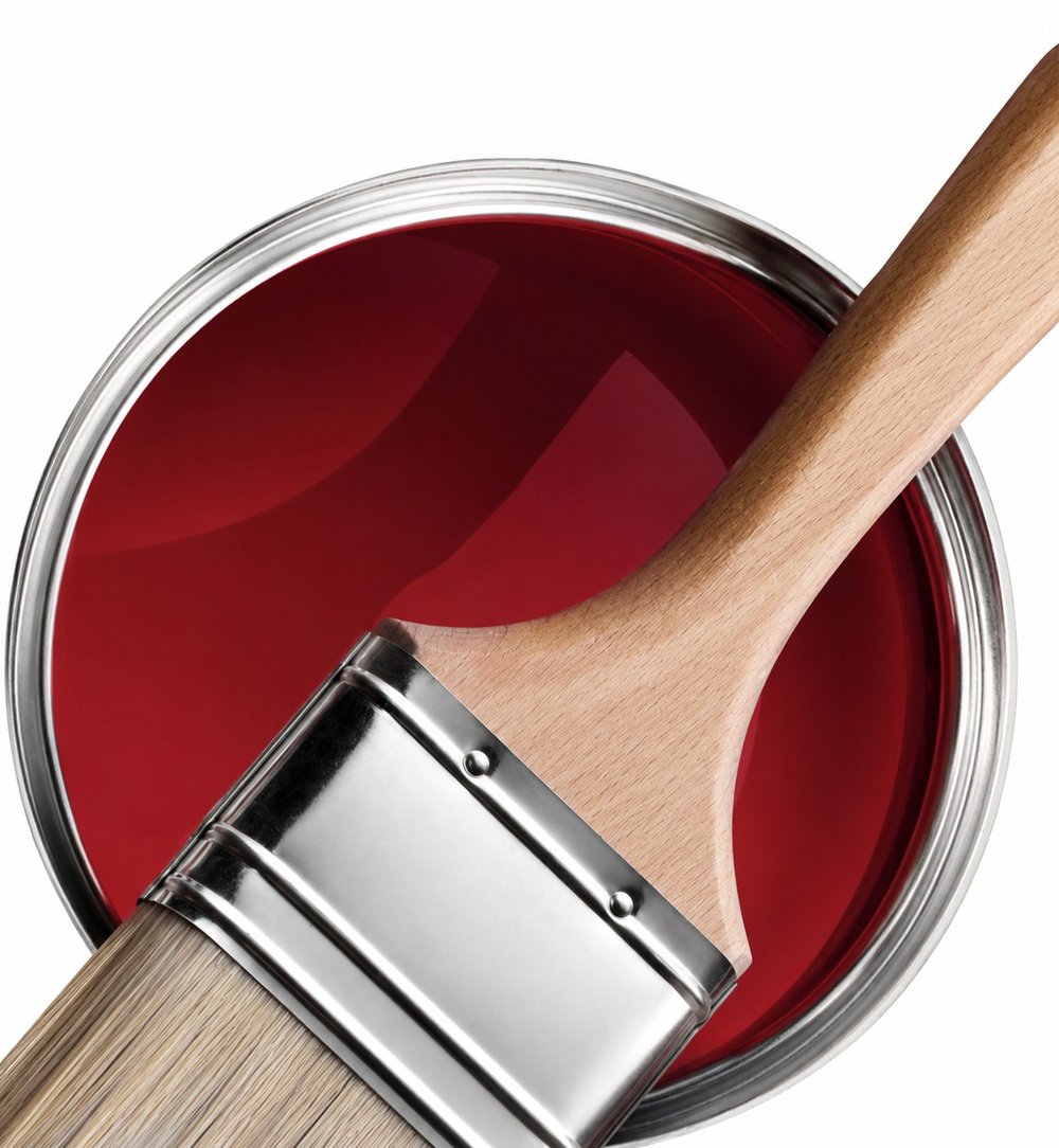 Deep red Pixel Paint with brush